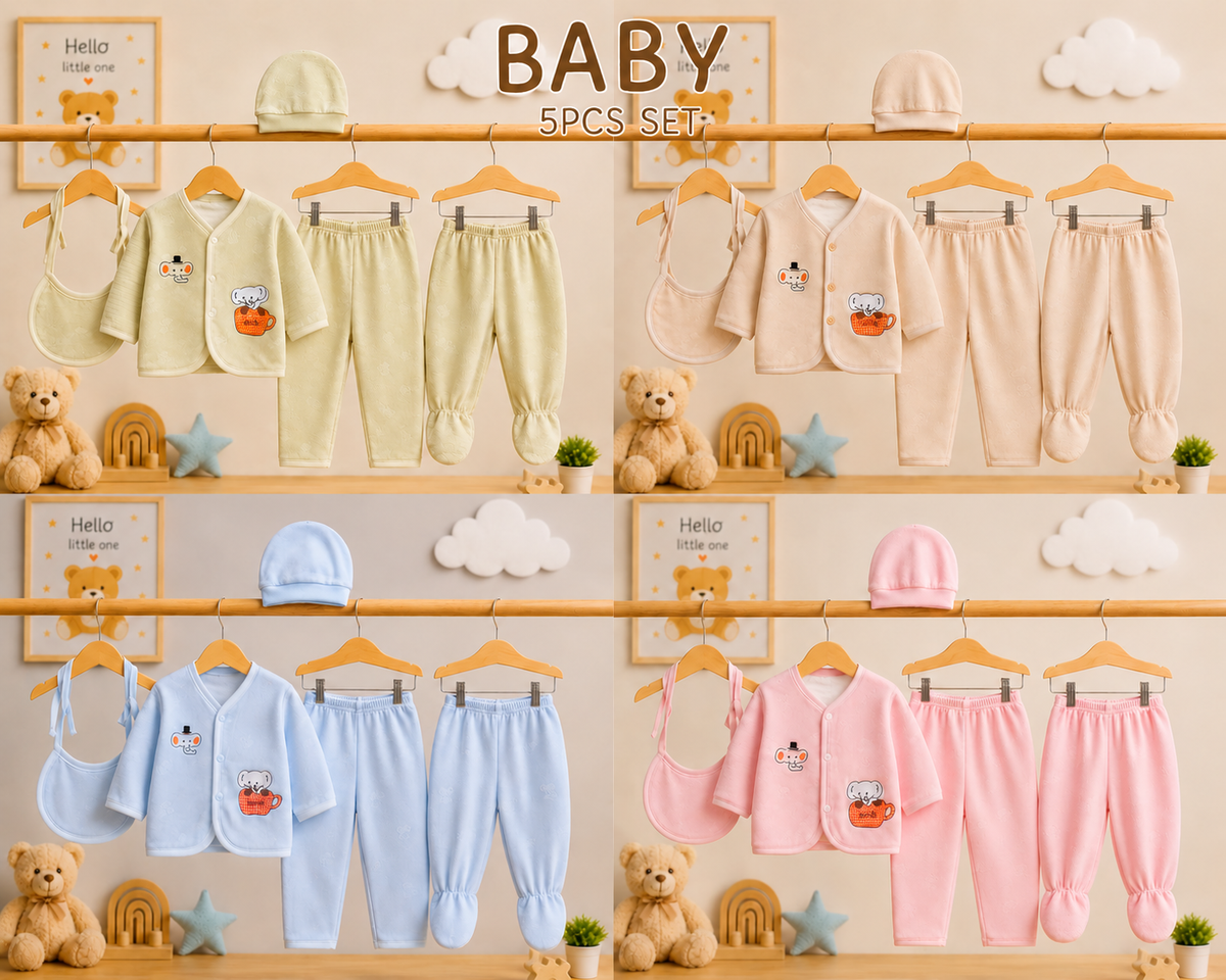 Premium Baby 5-Piece Clothing Set