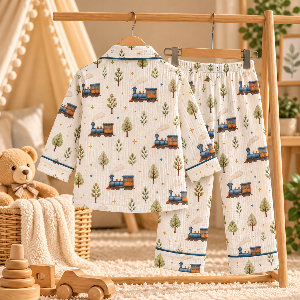 Choo Choo night suit, back view