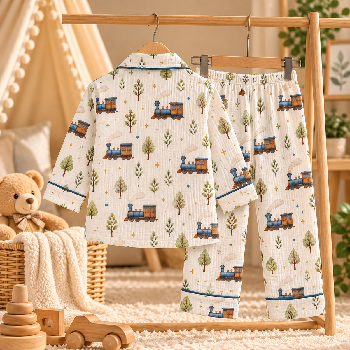 Choo Choo night suit, back view