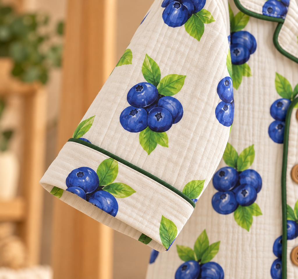 Berry Sweet night suit, sleeve detail