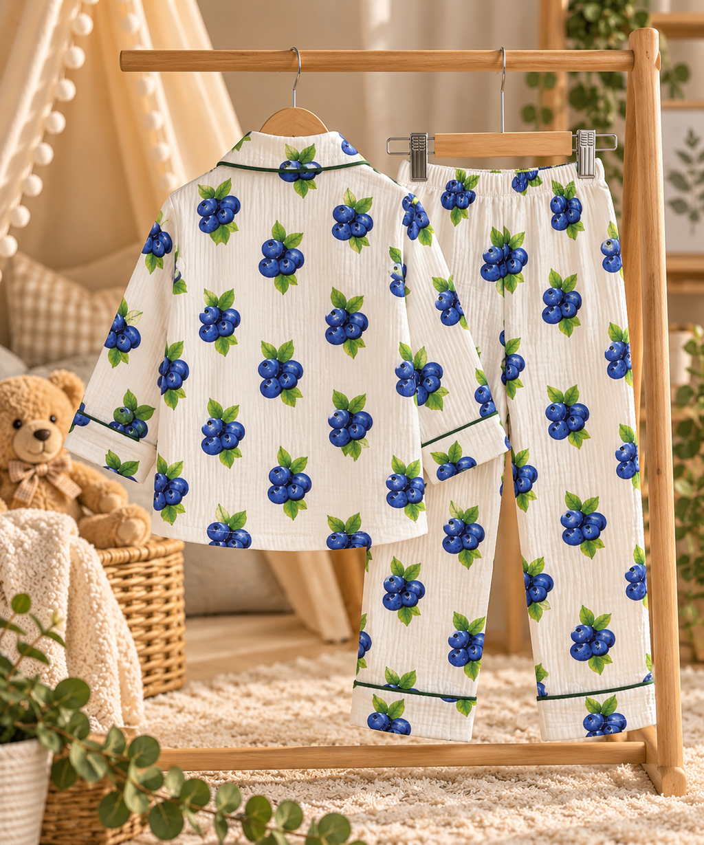 Berry Sweet night suit, back view