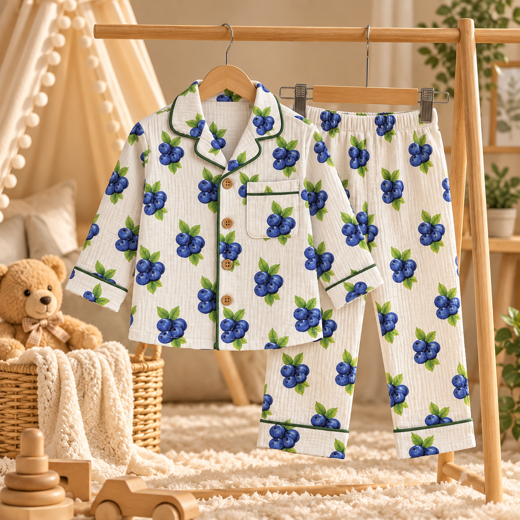 Berry Sweet night suit, front view
