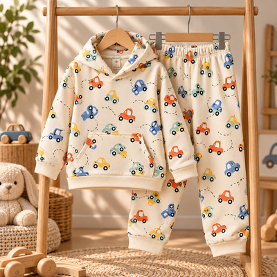 Little Wheels – Hoodie Jogger Set 🚗