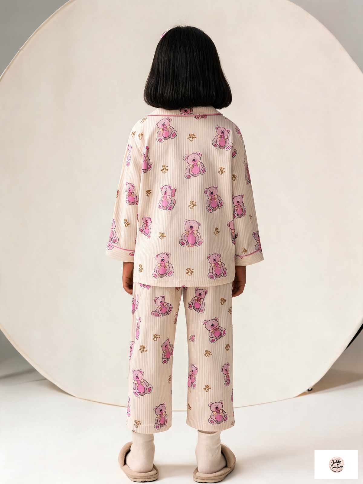 Honey Bear night suit worn by a child, back view